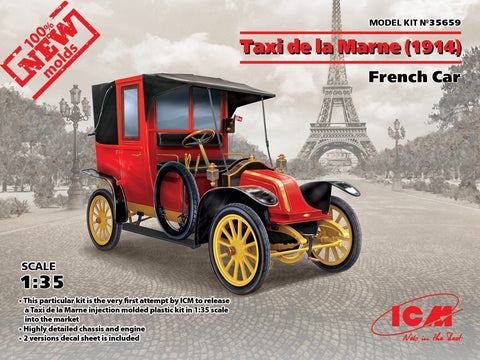 ICM Model Cars 1/35 Renault AG1 French Taxi 1914 Car (New Tool) Kit