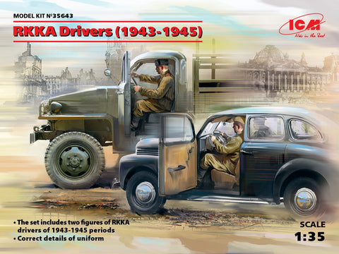 ICM Military 1/35 WWII Soviet Army (RKKA) Drivers 1943-1945 (2) (New Tool) Kit