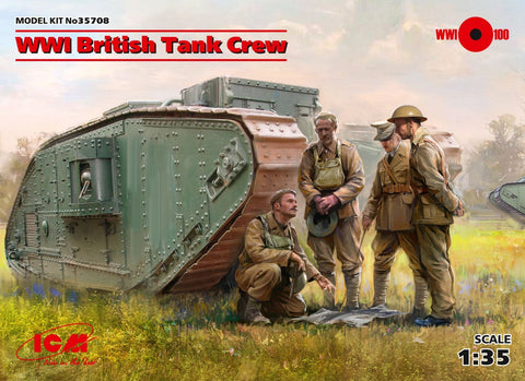 ICM Military Models 1/35 WWI British Tank Crew (4) Kit