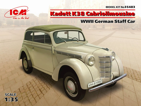 ICM Military 1/35 WWII German Kadett K38 Convertible Staff Car Kit