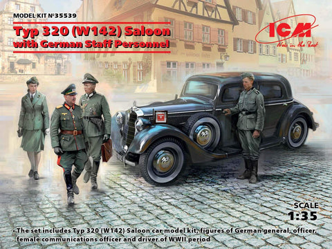 ICM Military 1/35 Typ 320 (W142) Saloon w/German Staff Personnel Kit