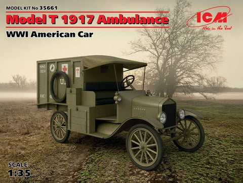 ICM Military 1/35 WWI American Model T Ambulance 1917 (New Tool) Kit