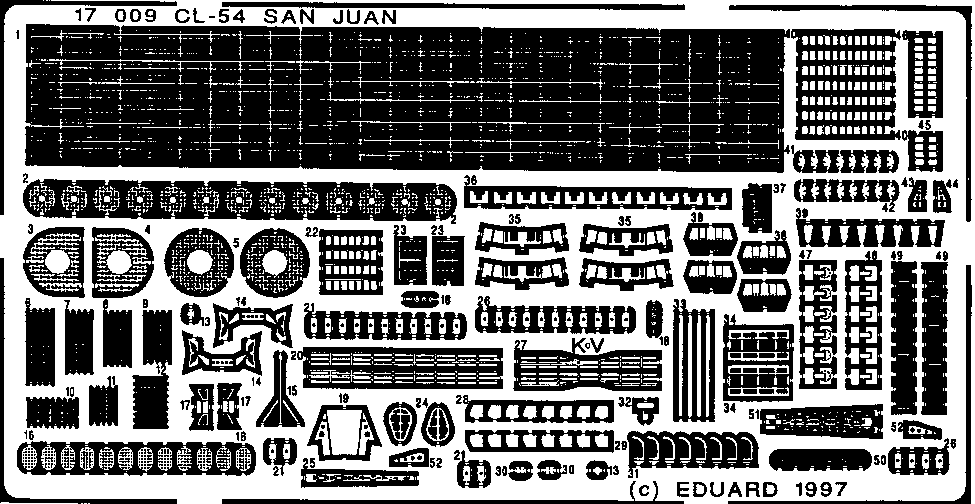 Eduard Details 1/700 Ship- CL56 San Juan for DML