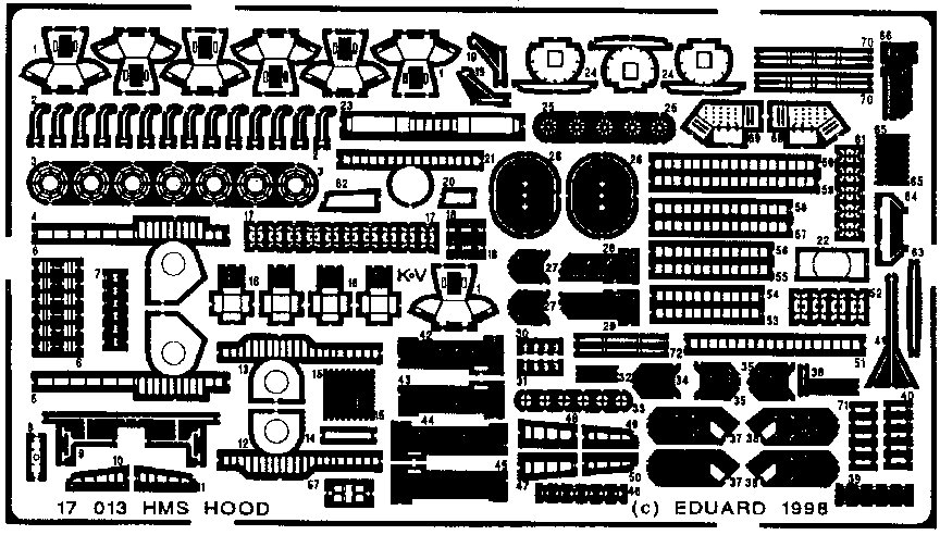 Eduard Details 1/700 Ship- HMS Hood for TAM