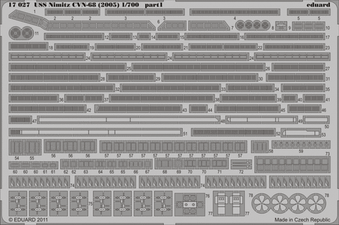 Eduard Details 1/700 Ship- USS Nimitz CVN68 2005 for TSM