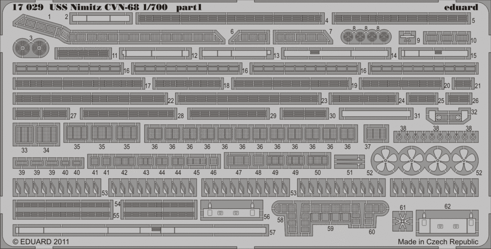 Eduard Details 1/700 Ship- USS Nimitz CVN68 for TSM