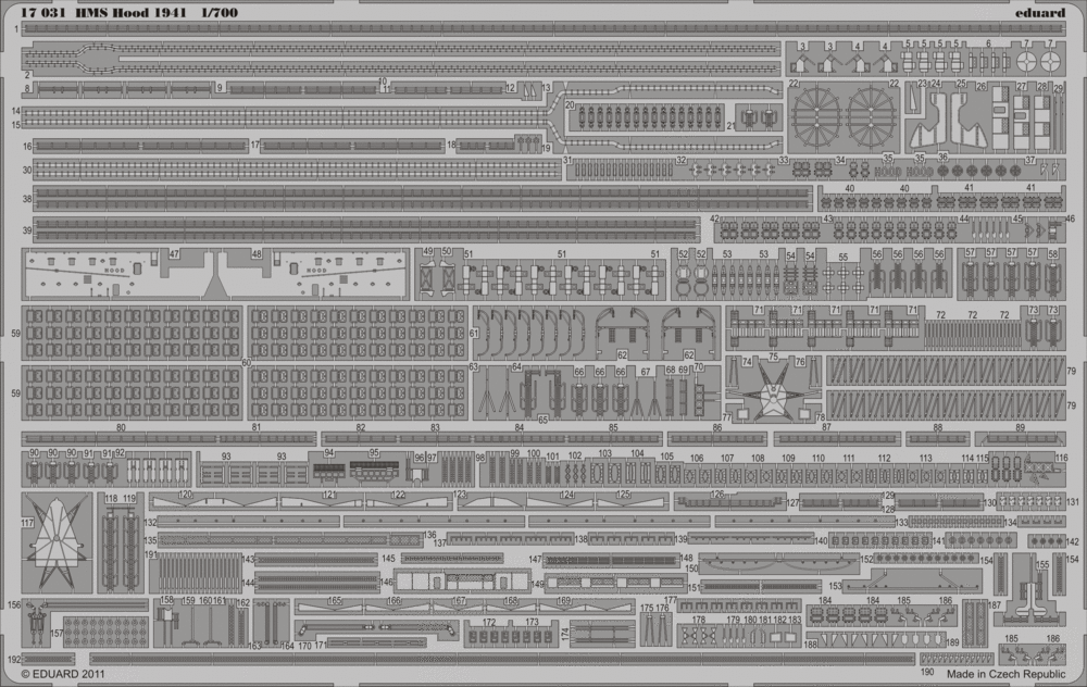 Eduard Details 1/700 Ship- HMS Hood 1941 for TSM