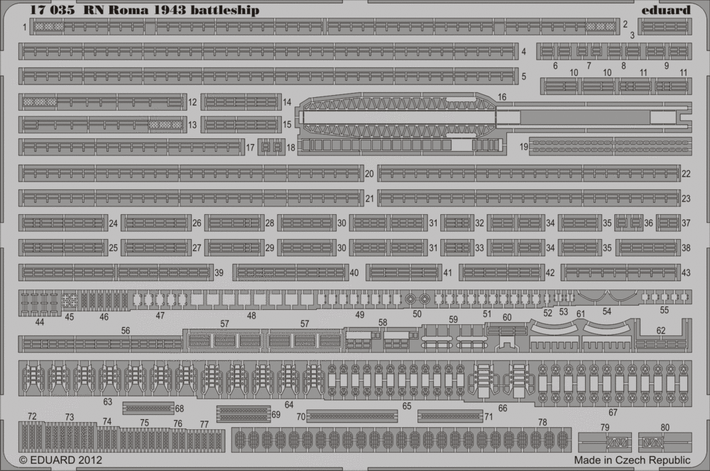 Eduard Details 1/700 Ship- RN Roma 1943 for TSM