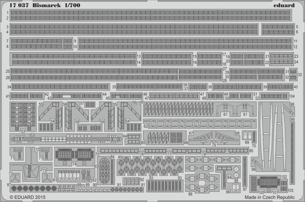 Eduard Details 1/700 Ship- Bismarck for RVL