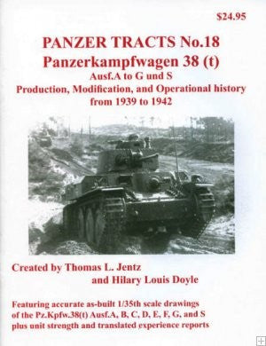 Panzer Tracts No.18 PzKpfw 38(t) Ausf A-G/S