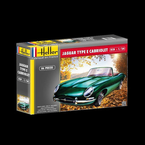 Heller Model Cars 1/24 Jaguar Type E Convertible Sports Car Kit