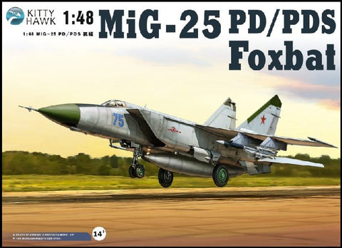 Kitty Hawk Aircraft 1/48 MiG25PD/PDS Foxbat Fighter Kit