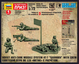 Zvezda Military 1/72 Soviet Anti-Tank Missile System AT7 Saxhorn w/3 Crew Snap Kit