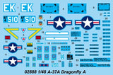 Trumpeter Aircraft 1/48 US A37A Dragonfly Light Ground Attack Aircraft Kit