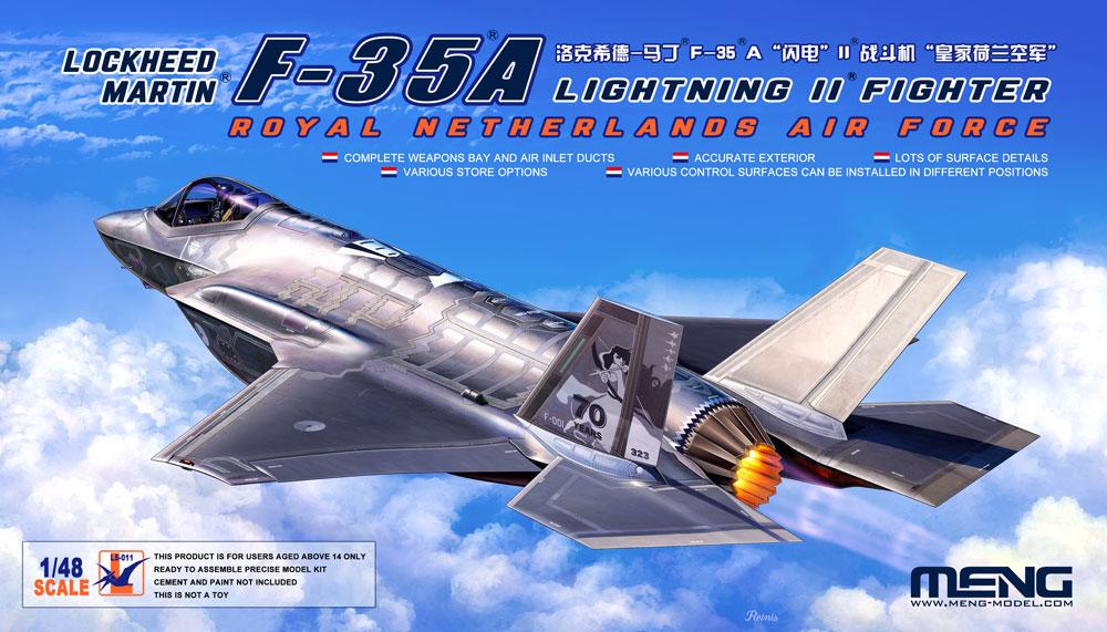 Meng Aircraft 1/48 F35A Lightning II Royal Netherlands Air Force Fighter Kit