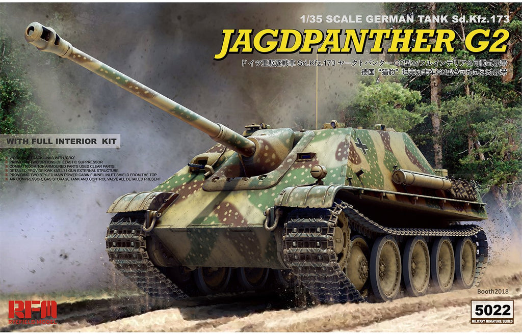 Rye Field 1/35 Jagdpanther G2 w/Full Interior & Workable Track Links Kit