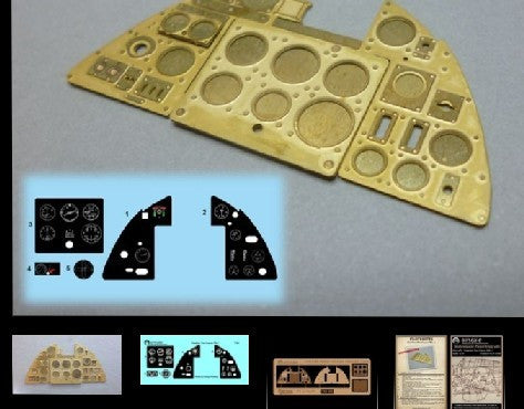 Airscale Details 1/24 Hurricane Mk 1 Instrument Panel (Photo-Etch & Decal) for ARX