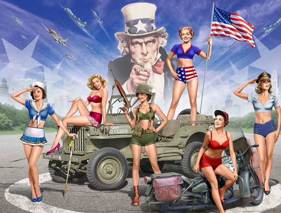 Master Box Ltd 1/35 American Pin-Up Girls (6) Kit