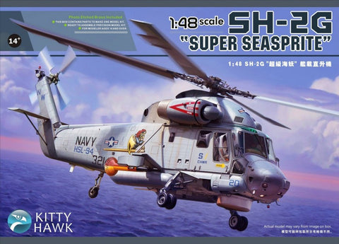 Kitty Hawk Aircraft 1/48 SH2G Super Seasprite USN Helicopter Kit