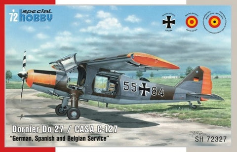 Hobby Boss Aircraft 1/72 Dornier Do27 German, Spanish & Belgian Service Aircraft Kit