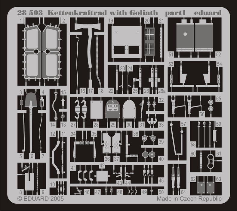 Eduard Details 1/48 Armor- Kettenkrad w/Goliath for TAM