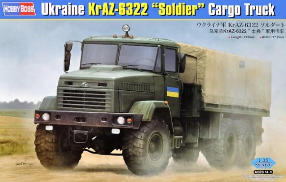 Hobby Boss Military 1/35 Ukraine KrAZ-6322 “Soldier” Cargo Kit