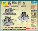 Zvezda Military 1/72 Flak 36/37 AA Gun w/4 Crew Snap Kit