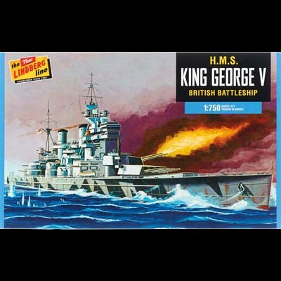 Lindberg Model Ships 1/750 HMS King George V Battleship Kit