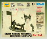 Zvezda Military 1/72 Soviet Medical Personnel 1941-42 (4) Snap Kit