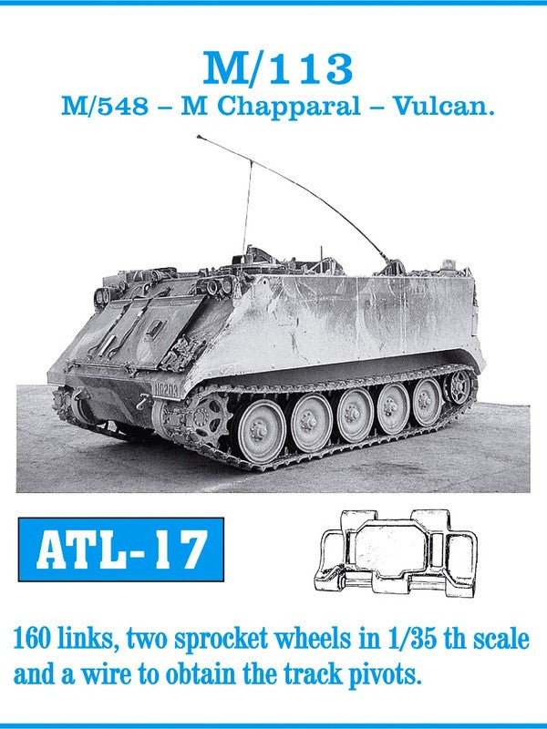 Friulmodel Military 1/35 M113/548, Chapparal, Vulcan Track Set (160 Links)