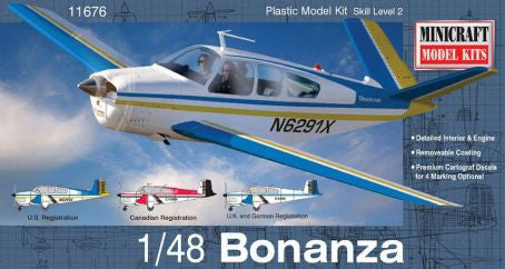 Minicraft Model Aircraft 1/48 Bonanza Aircraft Kit