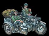 Italeri Military 1/35 KS750 Zundapp Motorcycle w/Sidecar & Crew Kit