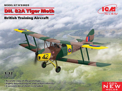 ICM Aircraft 1/32 DH82A Tiger Moth British Training Aircraft Kit