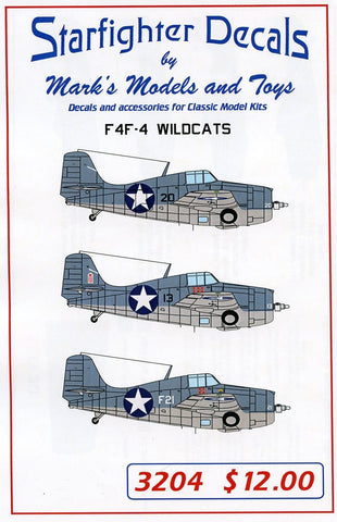 Starfighter Decals 1/32 F4F4 Wildcats for TSM & RVL