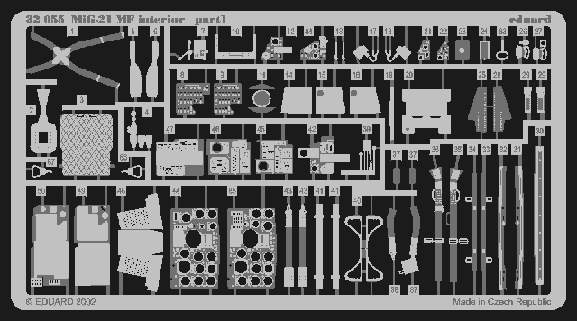 Eduard Details 1/32 Aircraft- Mig21 MF Interior for TSM