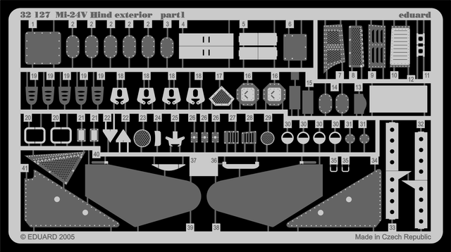 Eduard Details 1/35 Aircraft- Mi24V Hind Exterior for TSM