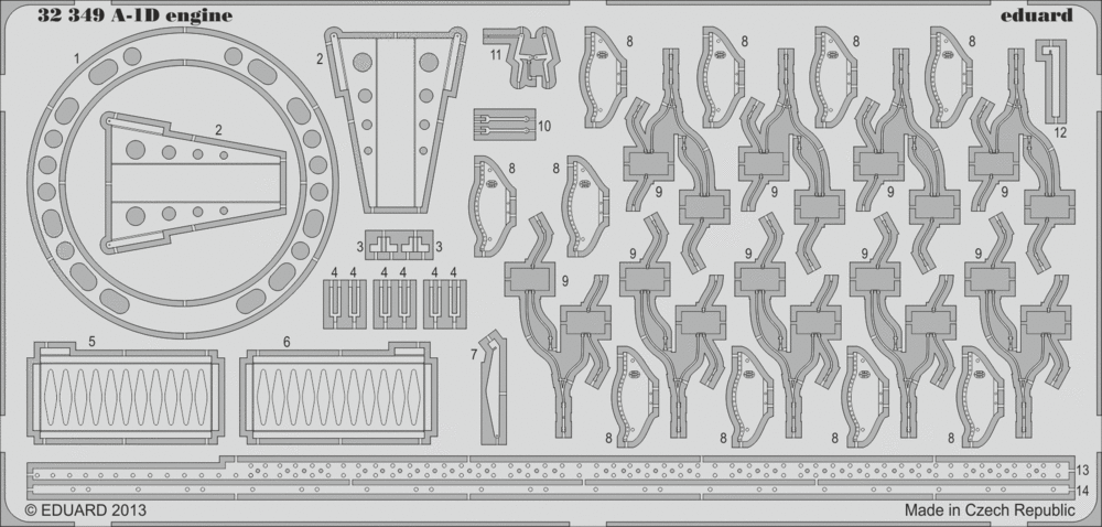 Eduard Details 1/32 Aircraft- A1D Engine for TSM