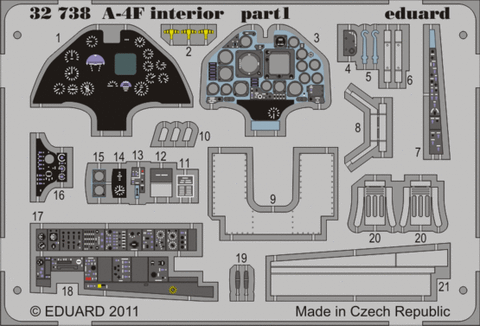 Eduard Details 1/32 Aircraft- A4F Interior for TSM (Painted Self Adhesive)