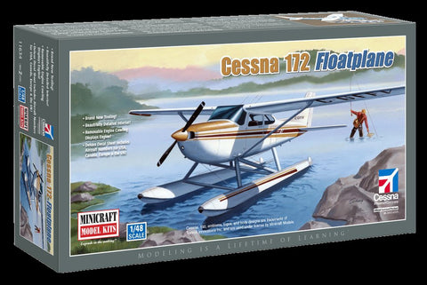 Minicraft Model Aircraft 1/48 Cessna 172 Floatplane w/Pontoons Kit