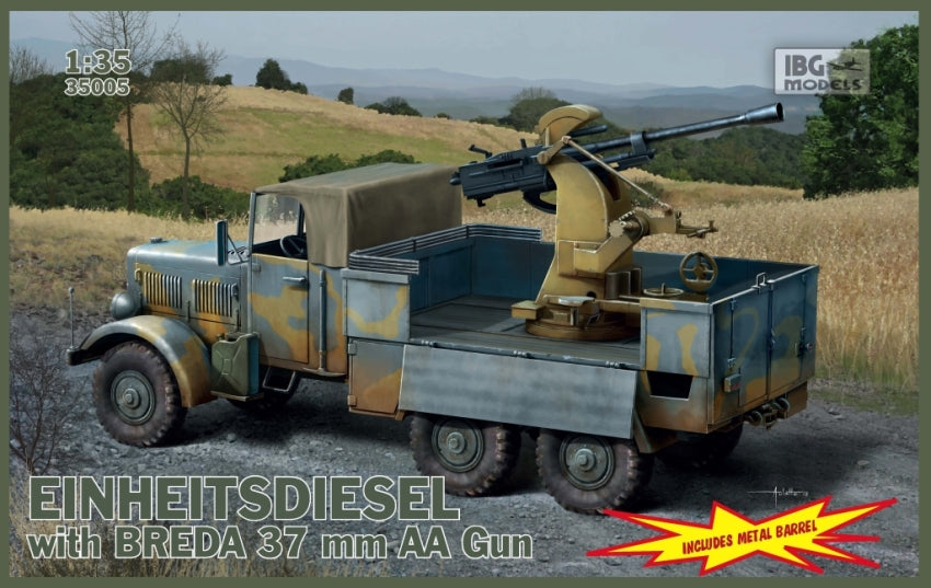 IBG Models Clearance Sale 1/35 EINHEITS DIESEL W/3.7cm BREDA Kit