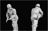 Corsar Rex 1/35 WWII German Volksturm SA Combat Stormtrooper Standing Holding Machine Gun Resin Kit