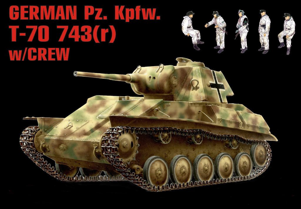 MiniArt Military Models 1/35 PzKpfw T70 743(r) w/5 Crew Kit