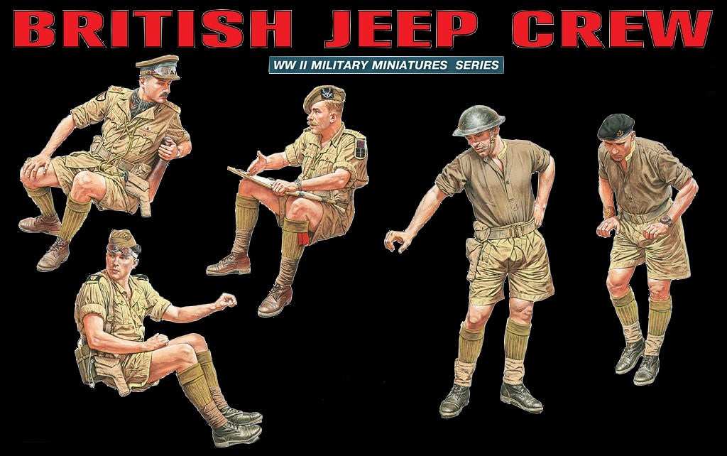 MiniArt Military 1/35 British Jeep Crew (5) Kit