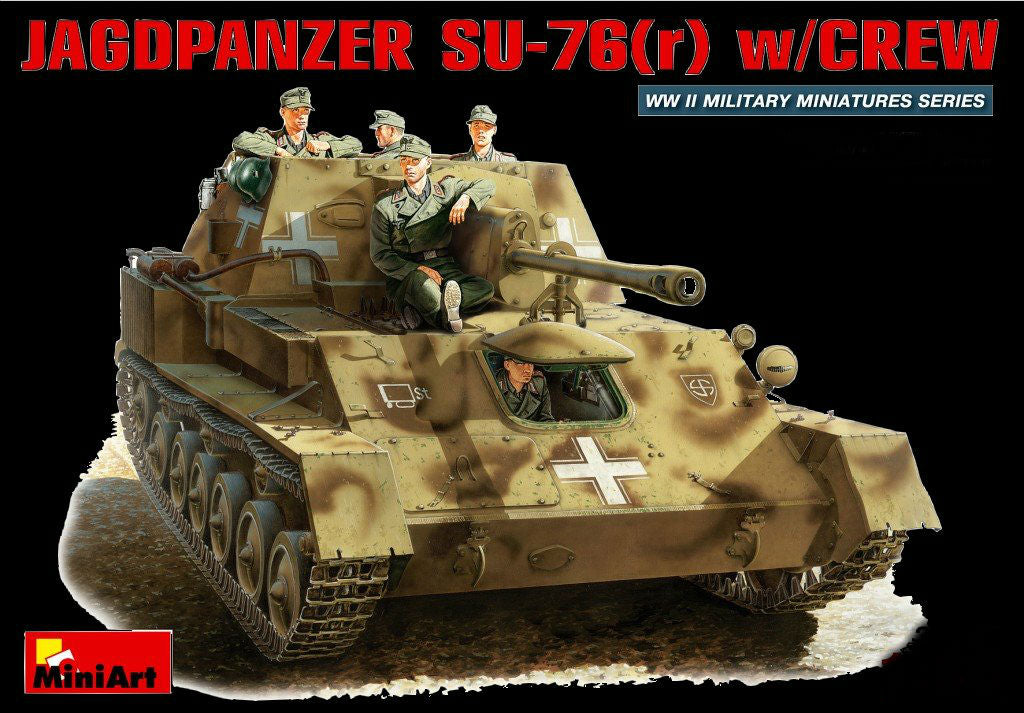 MiniArt Military Models 1/35 Jagdpanzer Su76(r) Tank w/5 Crew Kit