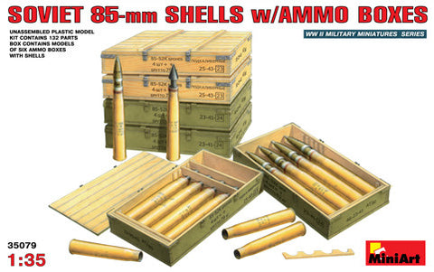MiniArt Military Models 1/35 Soviet 85mm Shells w/Ammo Crates Kit