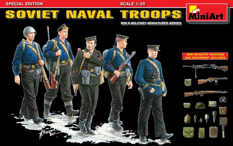 MiniArt Military Models 1/35 Soviet Naval Troops w/Weapons & Equipment Special Edition Kit