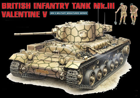 MiniArt Military Models 1/35 Valentine V Mk III British Infantry Tank w/2 Crew Kit