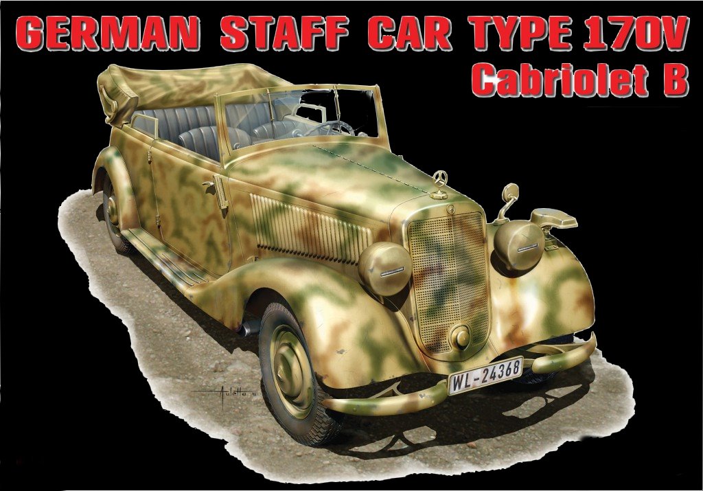 MiniArt Military Models 1/35 German Type 170V Convertible Staff Car Kit