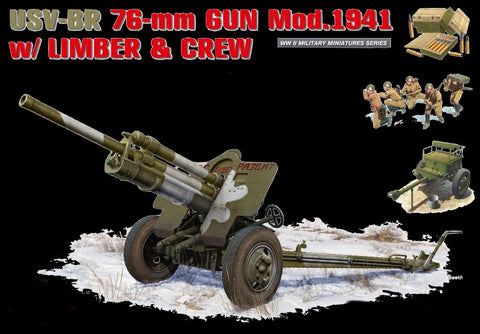 MiniArt Military Models 1/35 USV-BR 76mm Gun Mod 1941 w/Limber & Crew Kit