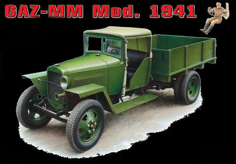 MiniArt Military Models 1/35 GAZ-MM Mod 1941 WWII Cargo Truck w/2 Figures Kit